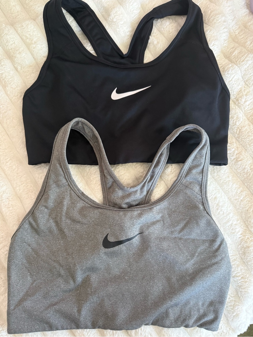 Bundle of 2 Nike Women’s Racerback Sports Bras - Black & Gray